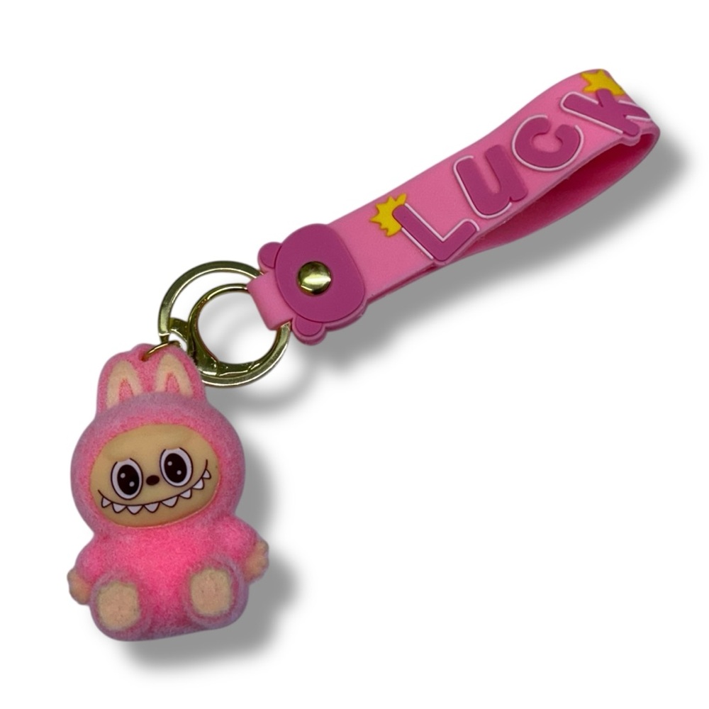 Labubu NEW Pink Monster Vintl Kawaii Cute Viral Trendy Key Chain Bag Charm